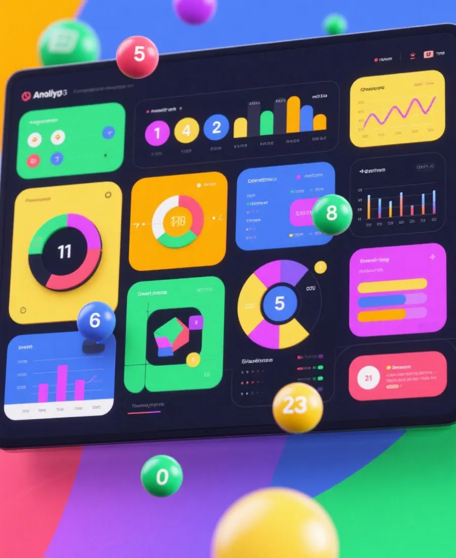 數據分析介面與號碼觀察示意圖